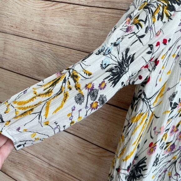 POLAGRAM FLORAL MINI DRESS IN CREAM - Picture 5 of 6